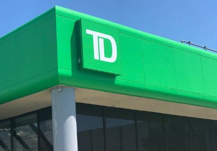 TD CANADA TRUST BRANCH exterior signage refresh