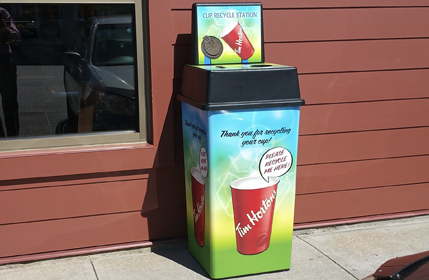 tim hortons message wrap street furniture wraps