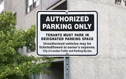 Authorized Parking Only Signs