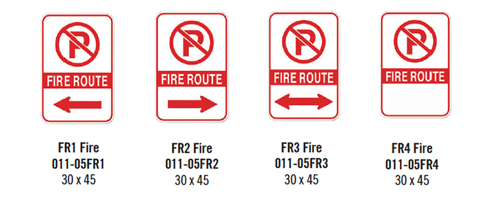 Fire Route Parking Signs