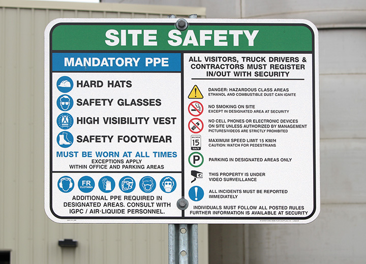 custom safety footwear signs