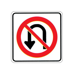 NO U-TURNS Traffic Sign