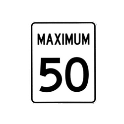 MAXIMUM SPEED Traffic Sign 