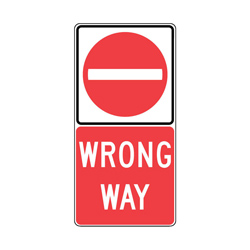 DO NOT ENTER / WRONG WAY Traffic Sign