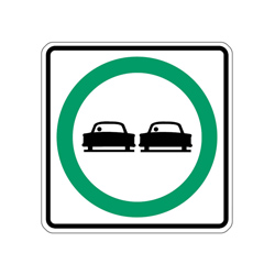PASSING PERMITTED Traffic Sign