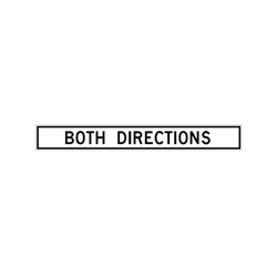 BOTH DIRECTIONS Tab Traffic Sign