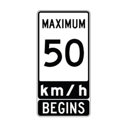 MAXIMUM SPEED KM/H Traffic Sign