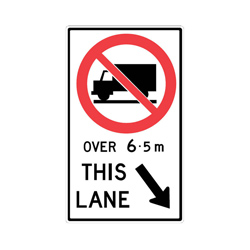 LANE USE RESTRICTION Traffic Sign