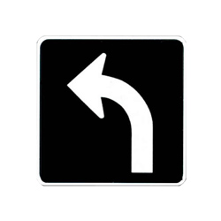 LEFT TURN ONLY Traffic Sign