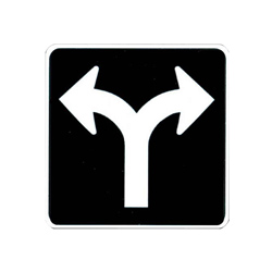 LEFT OR RIGHT TURN ONLY Traffic Sign