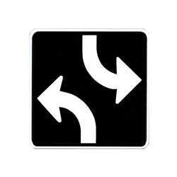 TWO-WAY LEFT-TURN LANE Traffic Sign 