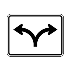 MOVEMENTS PERMITTED Tab Traffic Sign