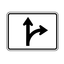 MOVEMENTS PERMITTED Tab Traffic Sign