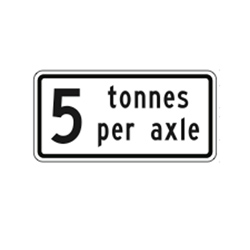 LOAD RESTRICTION WEIGHT Tab Traffic Sign
