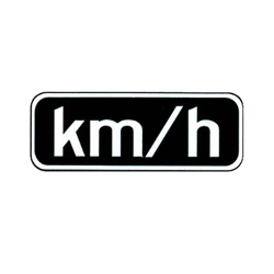 KM/H Tab Traffic Sign
