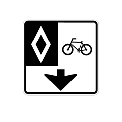 RESERVED BICYCLE LANE Traffic Sign