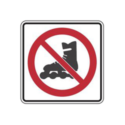 NO IN-LINE SKATING Traffic Sign