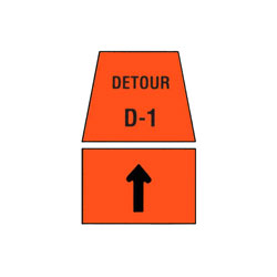 DETOUR MARKER - Through Traffic Sign