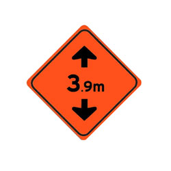 LOW CLEARANCE AHEAD XX m Traffic Sign