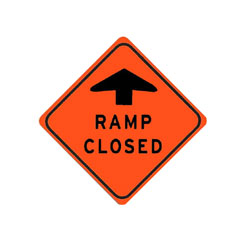 RAMP CLOSED AHEAD Traffic Sign