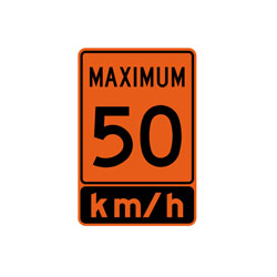 MAXIMUM SPEED ADVISORY Traffic Sign