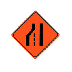 LEFT LANE CLOSED AHEAD Traffic Sign