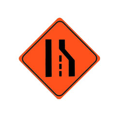 RIGHT LANE CLOSED AHEAD  Traffic Sign