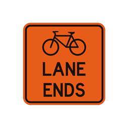 BICYCLE LANE CLOSED Traffic Sign