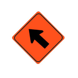 LANE CLOSURE ARROW (LEFT) Traffic Sign