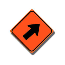 LANE CLOSURE ARROW (RIGHT) Traffic Sign