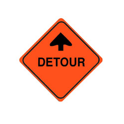 DETOUR AHEAD Traffic Sign