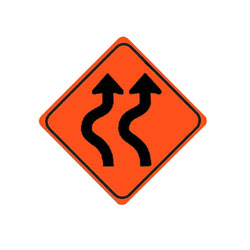 ROADSIDE DIVERSION WARNING (Right) Traffic Sign