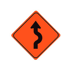ROADSIDE DIVERSION WARNING (Left) Traffic Sign