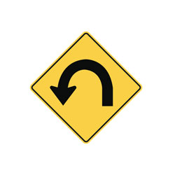 180 degree Curve Traffic Sign