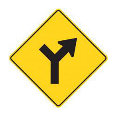 Y-INTERSECTION Traffic Sign (Controlled)