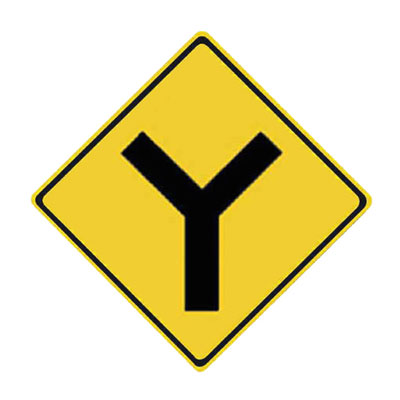 Y-INTERSECTION Traffic Sign