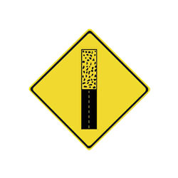 PAVEMENT ENDS Traffic Sign