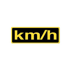 KM/H Tab Traffic Sign