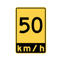 RAMP SPEED KM/H Traffic Sign