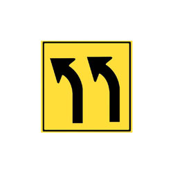 TWO LEFT LANES EXIT Traffic Sign (Freeway)