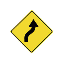 REVERSE CURVE Traffic Sign (Right)