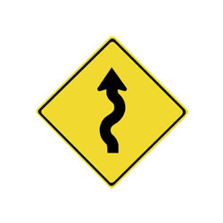 WINDING ROAD Traffic Sign (Left)