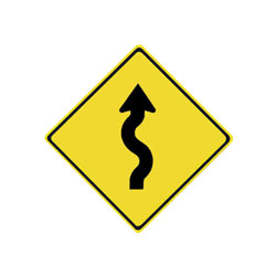 WINDING ROAD Traffic Sign (Right)