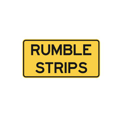 TRANSVERSE RUMBLE STRIPS Tab Traffic Sign