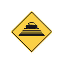 TRANSVERSE RUMBLE STRIPS Traffic Sign