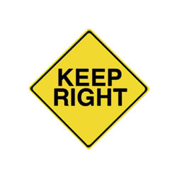 KEEP RIGHT Traffic Sign