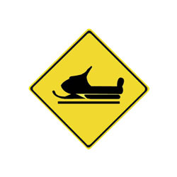 SNOWMOBILE CROSSING Traffic Sign