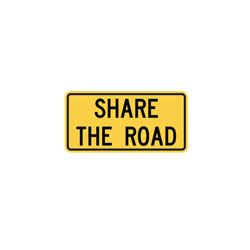SHARE THE ROAD Tab Traffic Sign