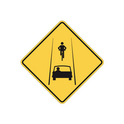 SHARED USE LANE SINGLE FILE Traffic Sign