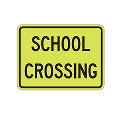 SCHOOL CROSSING Tab Traffic Sign
